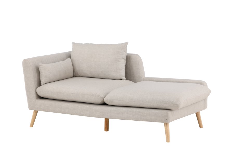 VENTURE DESIGN Tacoma 2 pers. sofa - beige stof og natur gummitr