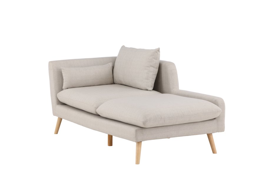 VENTURE DESIGN Tacoma 2 pers. sofa - beige stof og natur gummitr