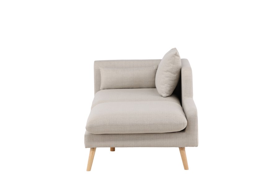 VENTURE DESIGN Tacoma 2 pers. sofa - beige stof og natur gummitr