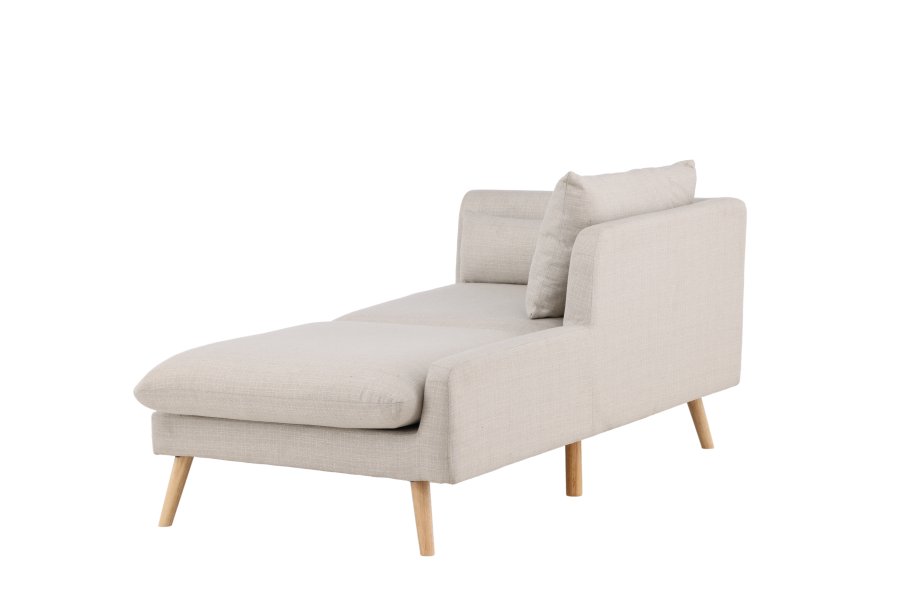 VENTURE DESIGN Tacoma 2 pers. sofa - beige stof og natur gummitr