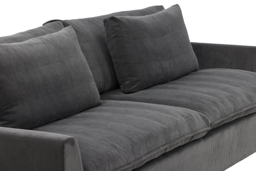 VENTURE DESIGN Durham 3 pers. sofa - mrkegr fljl og fyrretr
