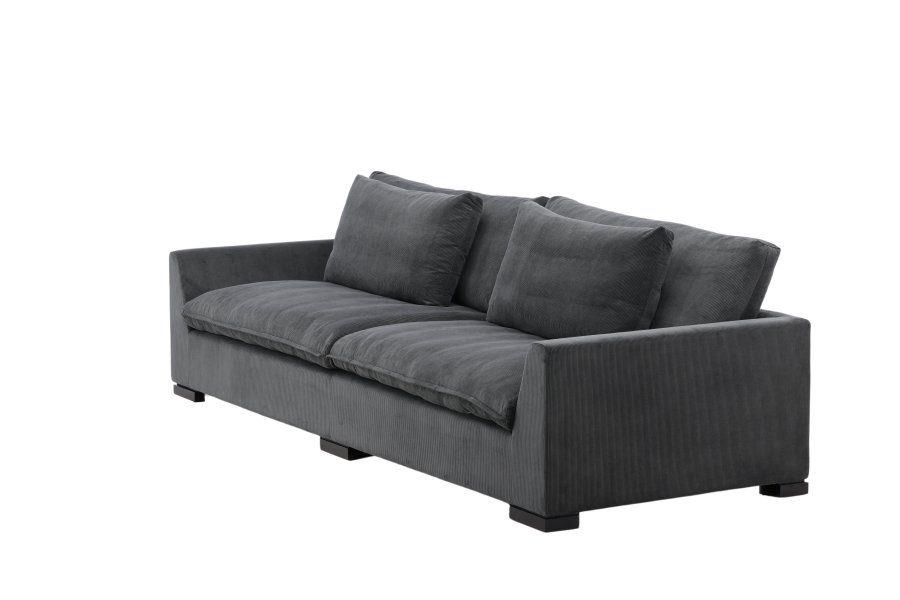VENTURE DESIGN Durham 3 pers. sofa - mrkegr fljl og fyrretr