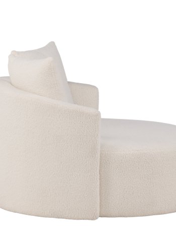 VENTURE DESIGN Kelso 2 pers. sofa, m. 2 puder - hvid bamsestof polyester og fyrretr