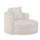 VENTURE DESIGN Kelso 2 pers. sofa, m. 2 puder - hvid bamsestof polyester og fyrretr