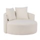VENTURE DESIGN Kelso 2 pers. sofa, m. 2 puder - hvid bamsestof polyester og fyrretr