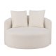 VENTURE DESIGN Kelso 2 pers. sofa, m. 2 puder - hvid bamsestof polyester og fyrretr
