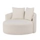 VENTURE DESIGN Kelso 2 pers. sofa, m. 2 puder - hvid bamsestof polyester og fyrretr