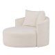 VENTURE DESIGN Kelso 2 pers. sofa, m. 2 puder - hvid bamsestof polyester og fyrretr