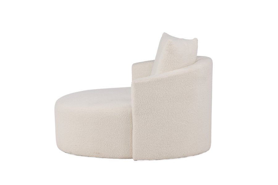 VENTURE DESIGN Kelso 2 pers. sofa, m. 2 puder - hvid bamsestof polyester og fyrretr