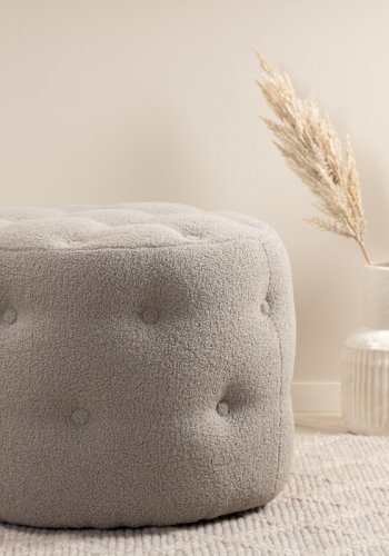 VENTURE DESIGN Benjamin puf, rund - gr bamsestof (55)