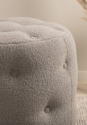 VENTURE DESIGN Benjamin puf, rund - gr bamsestof (55)