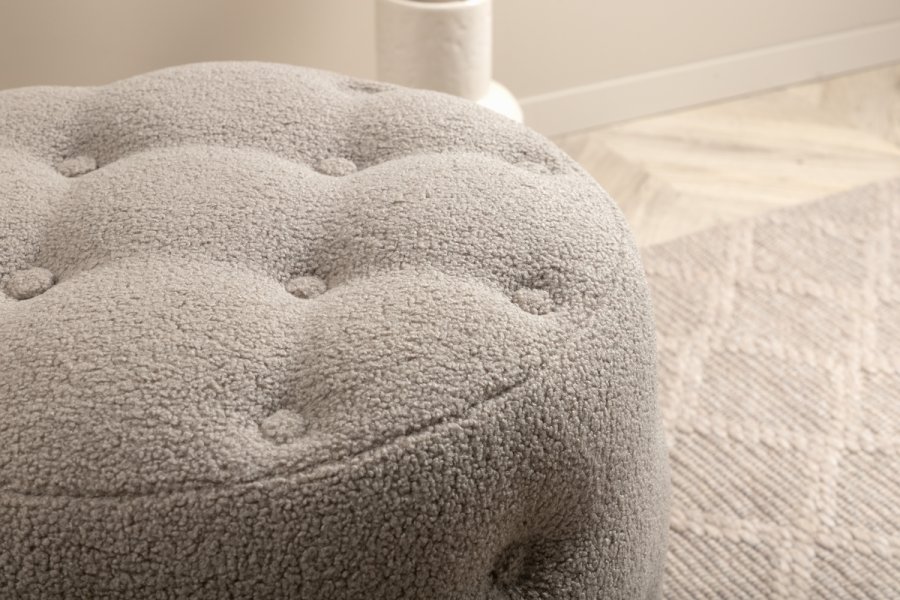 VENTURE DESIGN Benjamin puf, rund - gr bamsestof (55)