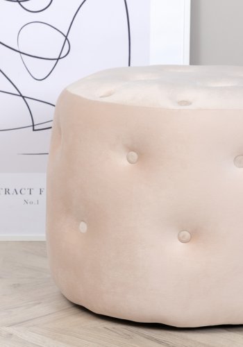 VENTURE DESIGN Benjamin puf, rund - beige fljl (55)