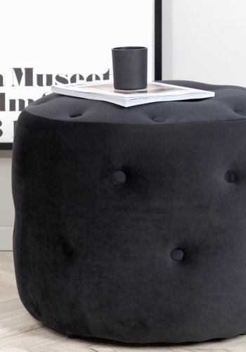 VENTURE DESIGN Benjamin puf, rund - sort fljl (55)