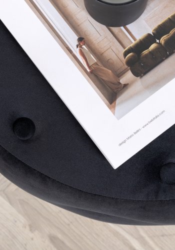 VENTURE DESIGN Benjamin puf, rund - sort fljl (55)