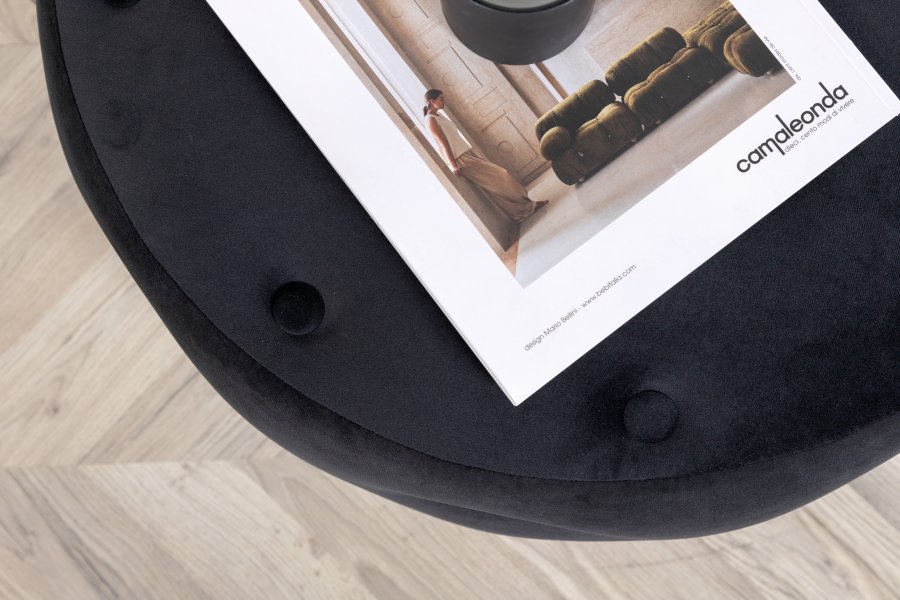 VENTURE DESIGN Benjamin puf, rund - sort fljl (55)