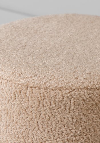 VENTURE DESIGN Benji puf, cylinder - beige bamsestof polyester og sort stl (35)