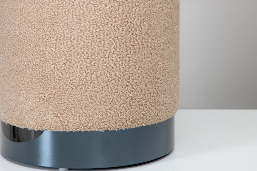 VENTURE DESIGN Benji puf, cylinder - beige bamsestof polyester og sort stl (35)