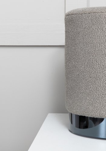 VENTURE DESIGN Benji puf, cylinder - gr bamsestof polyester og sort stl (35)