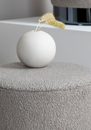 VENTURE DESIGN Benji puf, cylinder - gr bamsestof polyester og sort stl (35)