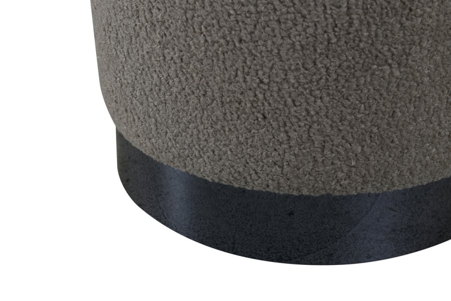 VENTURE DESIGN Benji puf, cylinder - gr bamsestof polyester og sort stl (35)