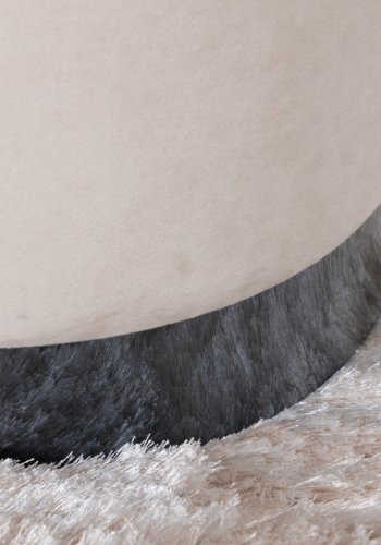 VENTURE DESIGN Benji puf, cylinder - beige fljl og sort stl (35)