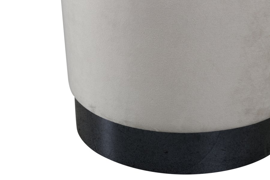 VENTURE DESIGN Benji puf, cylinder - beige fljl og sort stl (35)