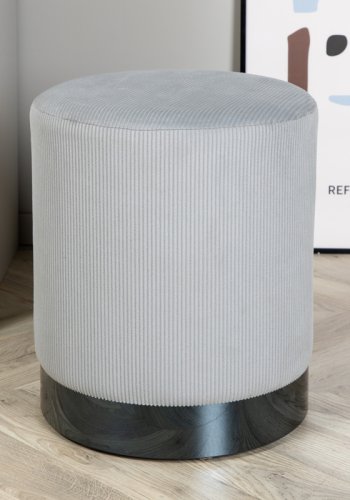 VENTURE DESIGN Benji puf, cylinder - gr fljl og sort stl (35)