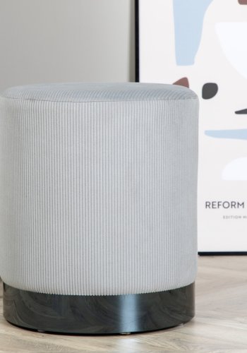 VENTURE DESIGN Benji puf, cylinder - gr fljl og sort stl (35)