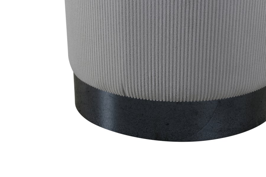 VENTURE DESIGN Benji puf, cylinder - gr fljl og sort stl (35)