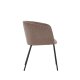 VENTURE DESIGN Berit spisebordsstol, m. armln - brun polyester fljl og sort stl