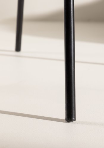 VENTURE DESIGN Berit spisebordsstol, m. armln - brun polyester fljl og sort stl