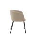 VENTURE DESIGN Berit spisebordsstol, m. armln - beige polyesterhr og sort stl