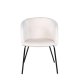 VENTURE DESIGN Berit spisebordsstol, m. armln - beige fljl og sort stl