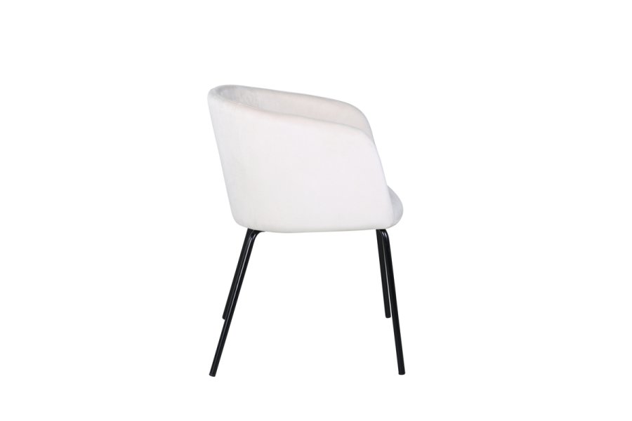 VENTURE DESIGN Berit spisebordsstol, m. armln - beige fljl og sort stl