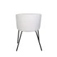 VENTURE DESIGN Berit spisebordsstol, m. armln - beige fljl og sort stl