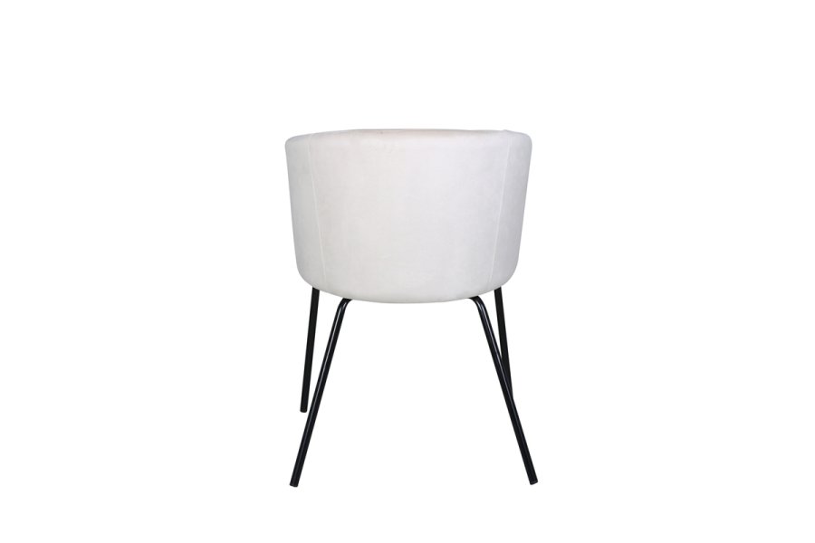 VENTURE DESIGN Berit spisebordsstol, m. armln - beige fljl og sort stl