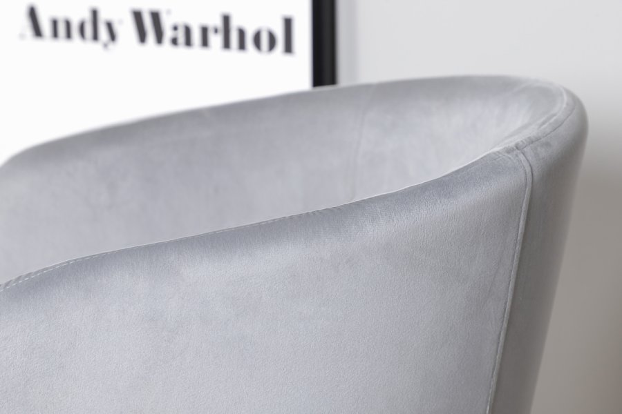 VENTURE DESIGN Berit spisebordsstol, m. armln - lysegr fljl og sort stl