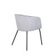 VENTURE DESIGN Berit spisebordsstol, m. armln - lysegr fljl og sort stl