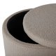 VENTURE DESIGN Dunken puf, m. opbevaring, cylinder - beige bamsestof polyester (51)