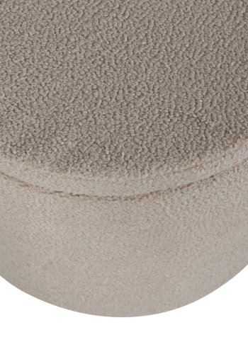 VENTURE DESIGN Dunken puf, m. opbevaring, cylinder - beige bamsestof polyester (51)