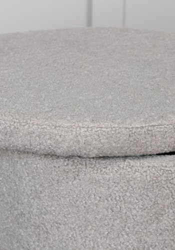 VENTURE DESIGN Dunken puf, m. opbevaring, cylinder - gr bamsestof polyester (51)