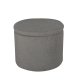 VENTURE DESIGN Dunken puf, m. opbevaring, cylinder - gr bamsestof polyester (51)