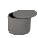 VENTURE DESIGN Dunken puf, m. opbevaring, cylinder - gr bamsestof polyester (51)