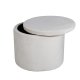 VENTURE DESIGN Dunken puf, m. opbevaring, cylinder - beige fljl (51)