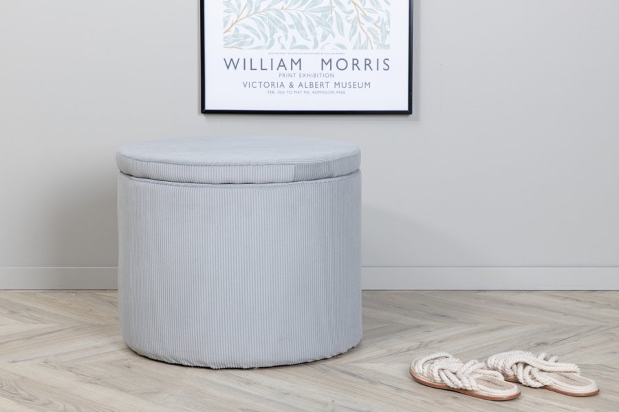 VENTURE DESIGN Dunken puf, m. opbevaring, cylinder - gr fljl (51)