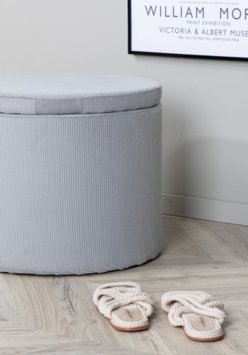 VENTURE DESIGN Dunken puf, m. opbevaring, cylinder - gr fljl (51)