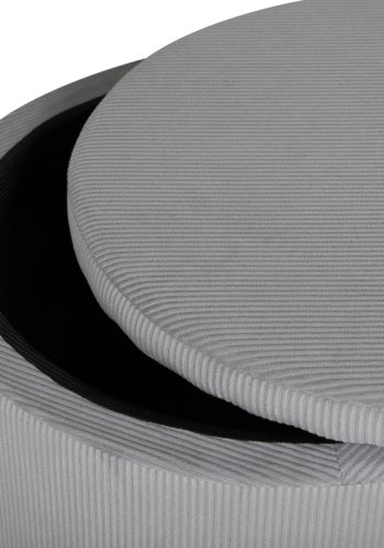 VENTURE DESIGN Dunken puf, m. opbevaring, cylinder - gr fljl (51)