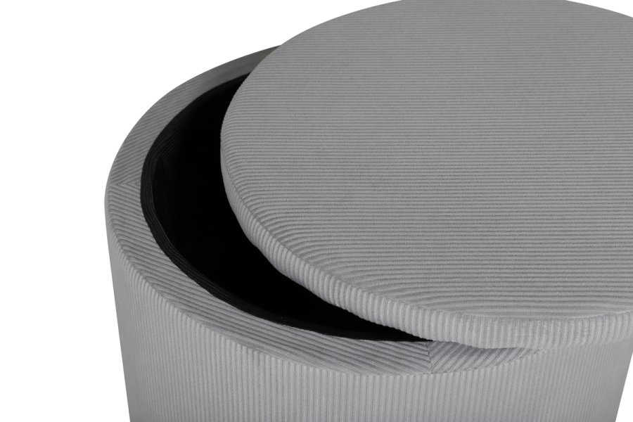 VENTURE DESIGN Dunken puf, m. opbevaring, cylinder - gr fljl (51)