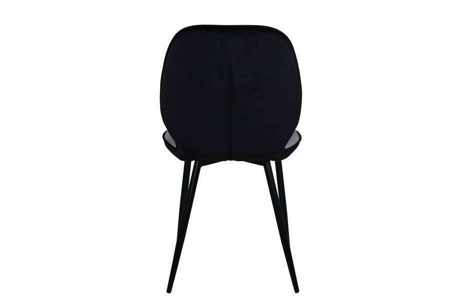 VENTURE DESIGN Emma spisebordsstol - gr fljl/polyesterlinned og sort stl